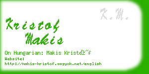 kristof makis business card